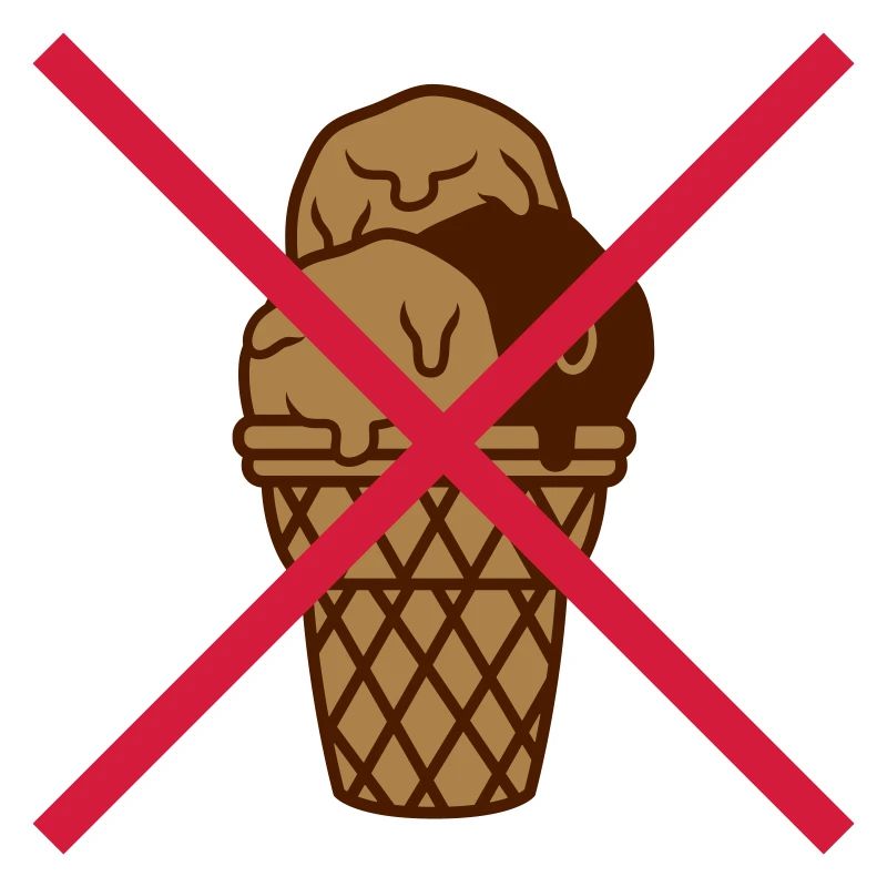 Zone de gaufres sans boules de glace