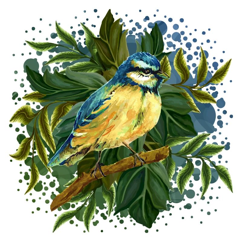 Bunter Vogel