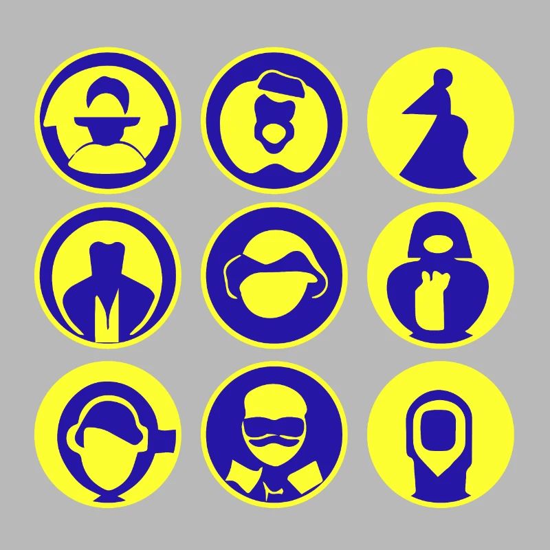 Abstract Faces / Figures, Vector Art, Head