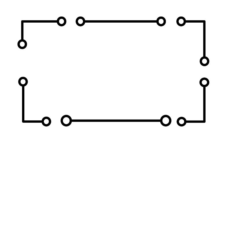 Black Electron Frame Rectangular