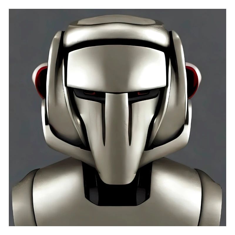 Buste d’un cyborg Buste de robot futuriste