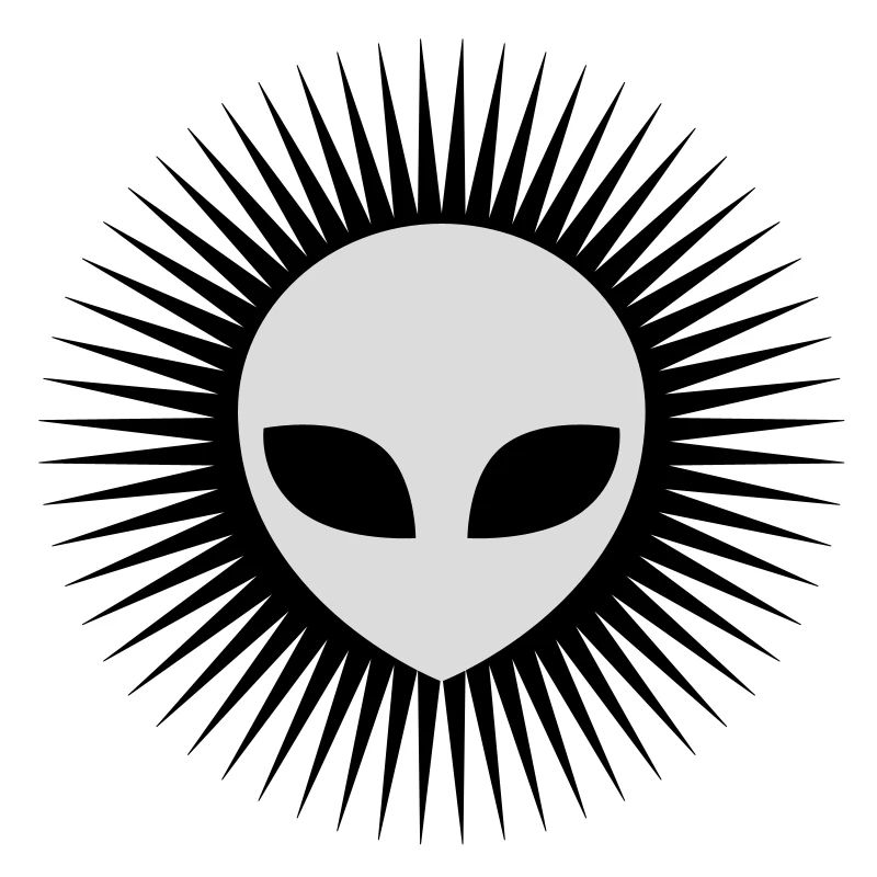 Radiate Alien Head Gray
