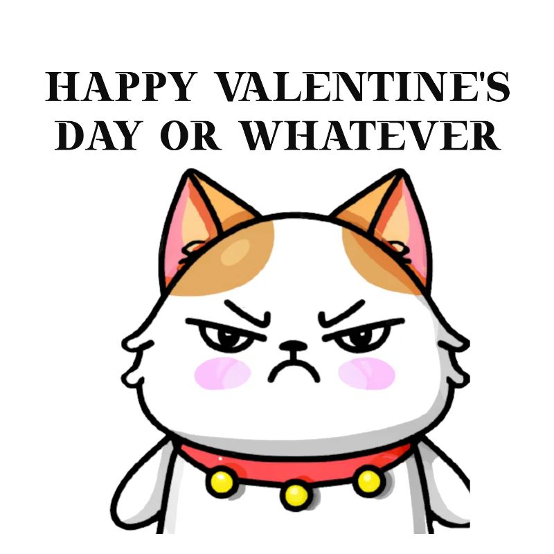 Chat agacé Drôle Idée cadeau de Saint-Valentin