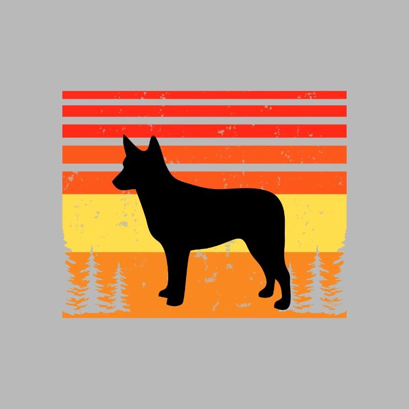 Australian Stumpy Tail Cattle Dog Silhouette