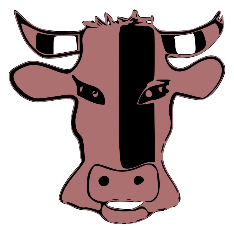 Stylized cow's head