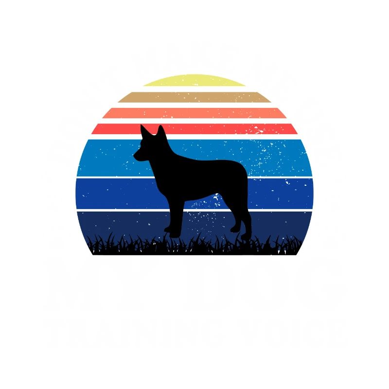 Silhouette de chien de bétail australien à queue de souche