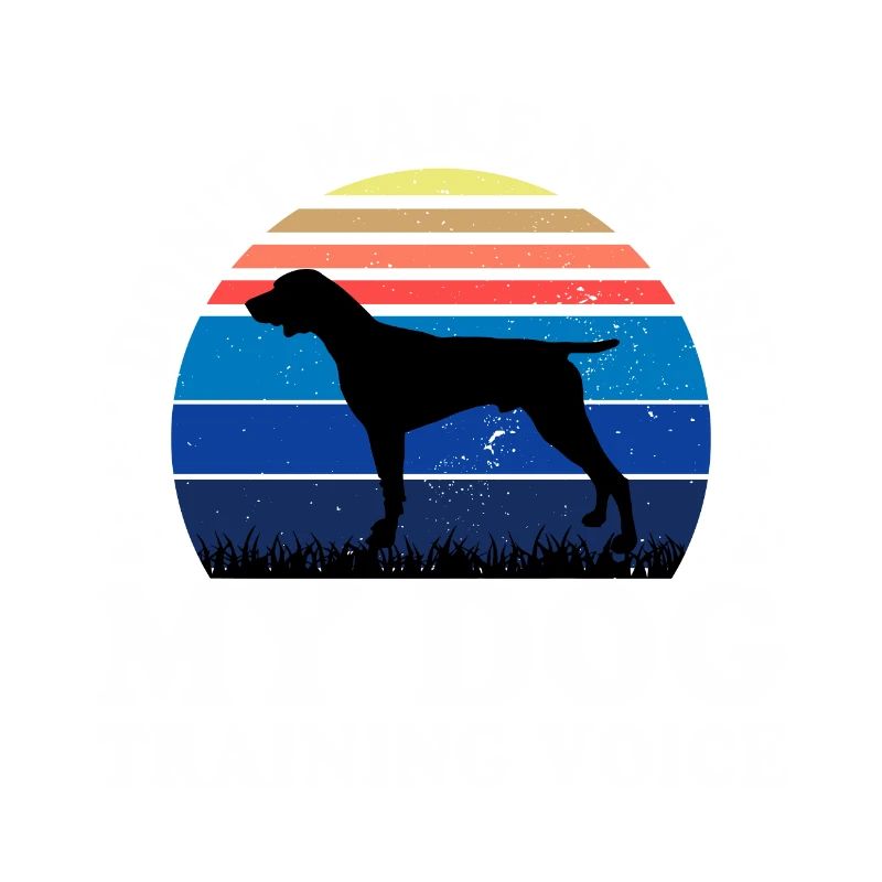 German Shorthaired Pointer Dog Silhouette Retro