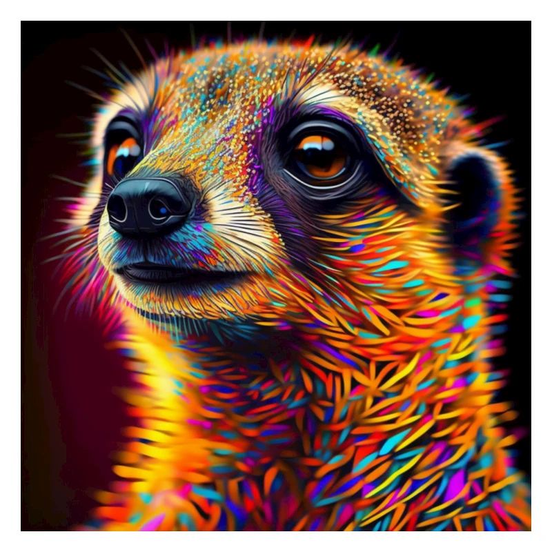Farbiges Erdmännchen, einzigartiges Design