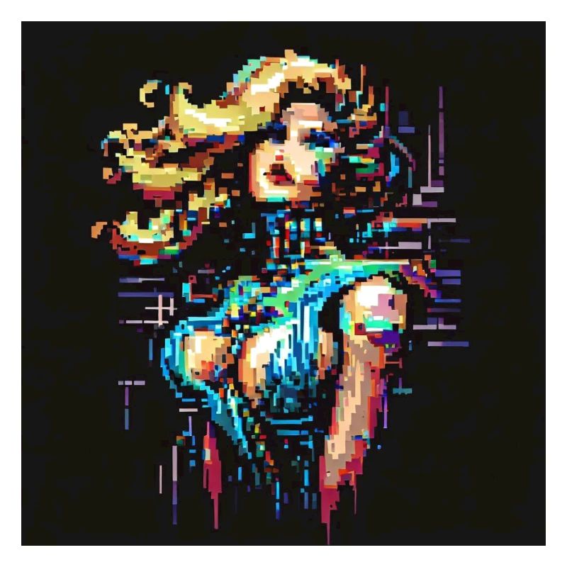 Techno-Babe [Pixelkunst]