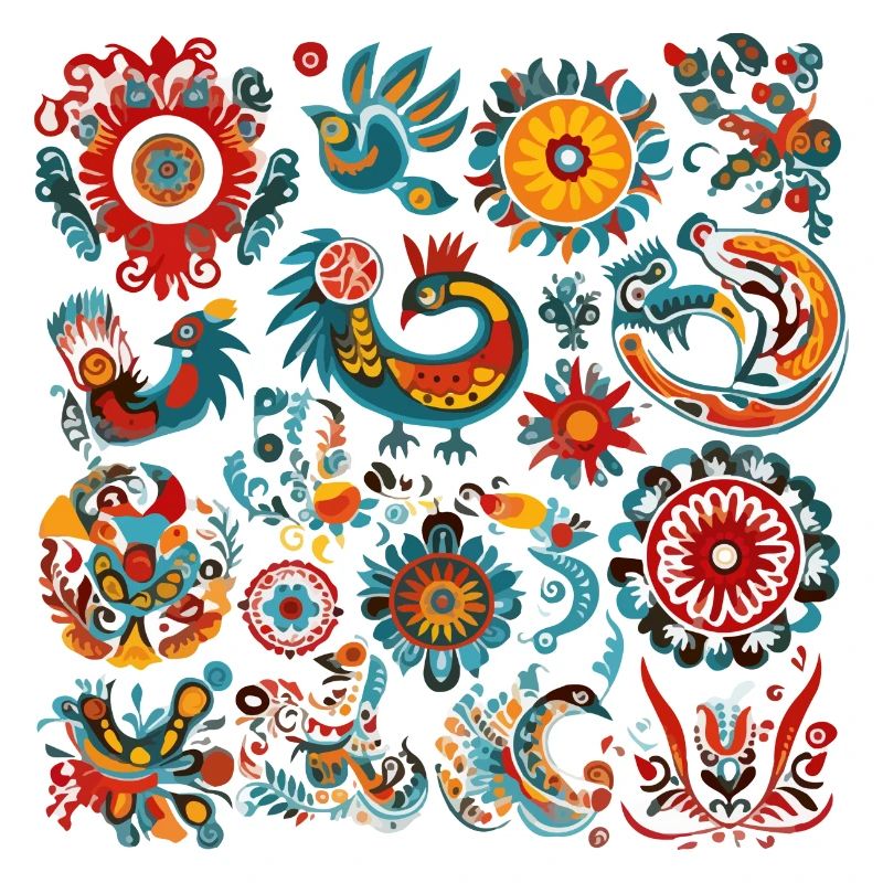Fleurs et oiseaux