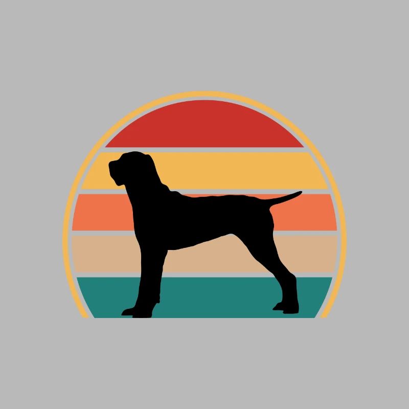 Ariege Pointer Dog Lover Silhouette Vintage Sunset