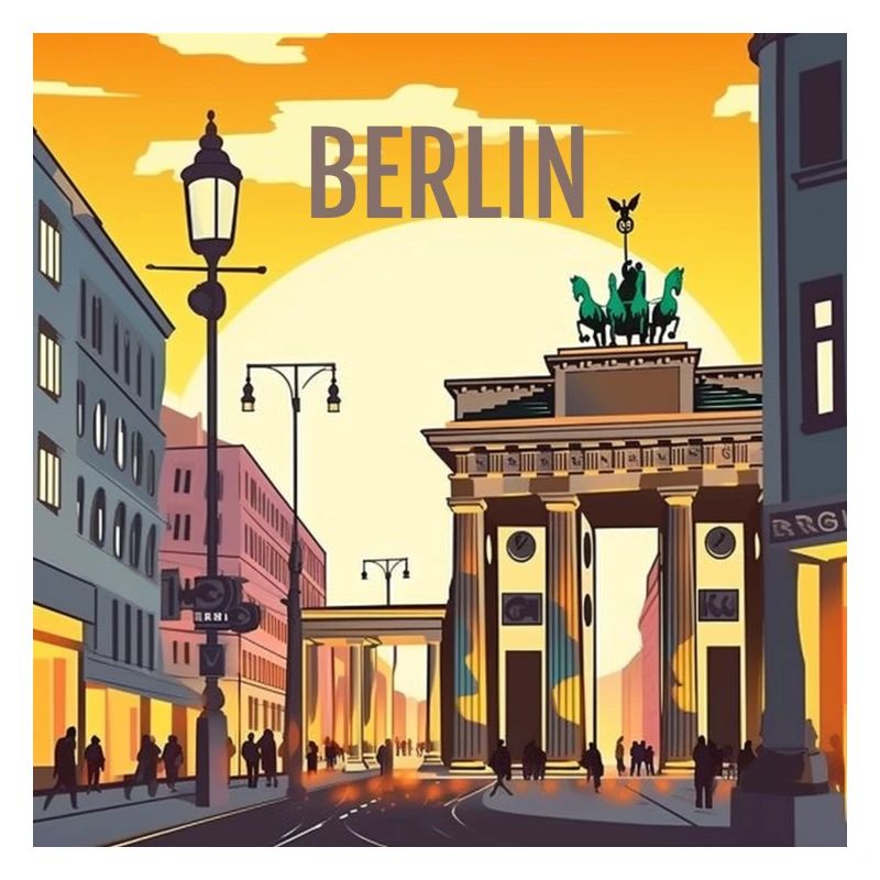 Berlin at sunset