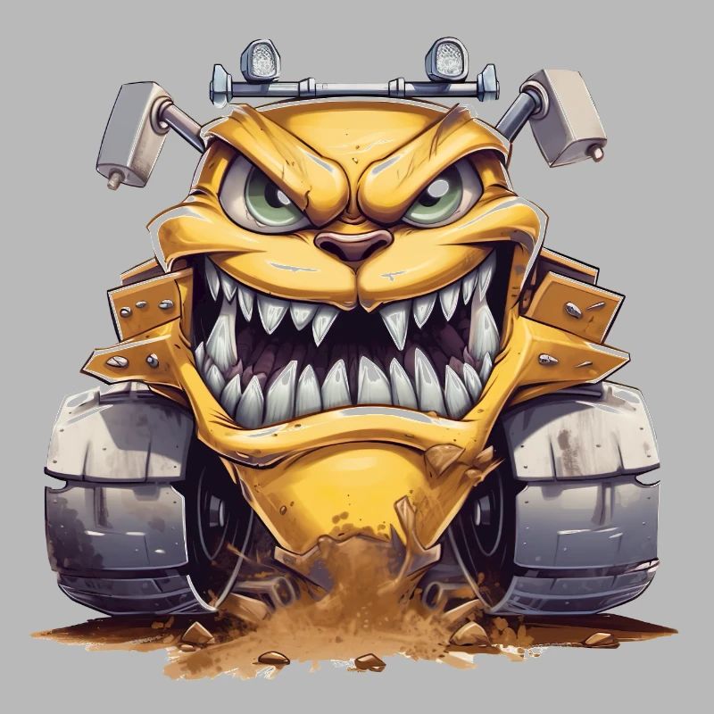 Aggressive construction machine shows its teeth