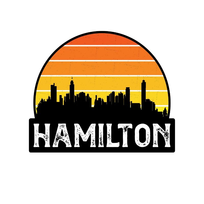 Souvenir de voyage Skyline du drapeau du Canada de Hamilton