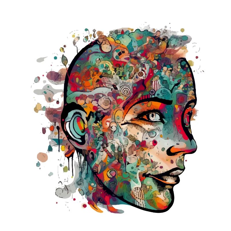 Le visage fleuri