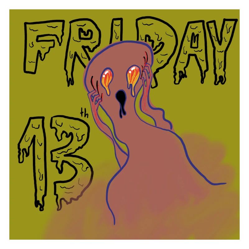 Scared ghost on Friday 13th
