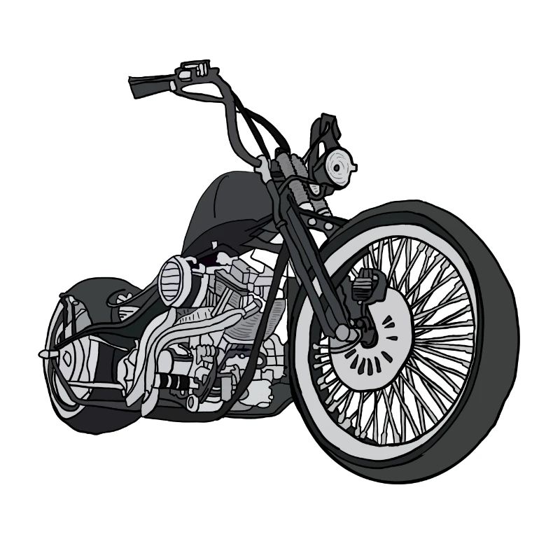 Schwarzer Chopper Grafik