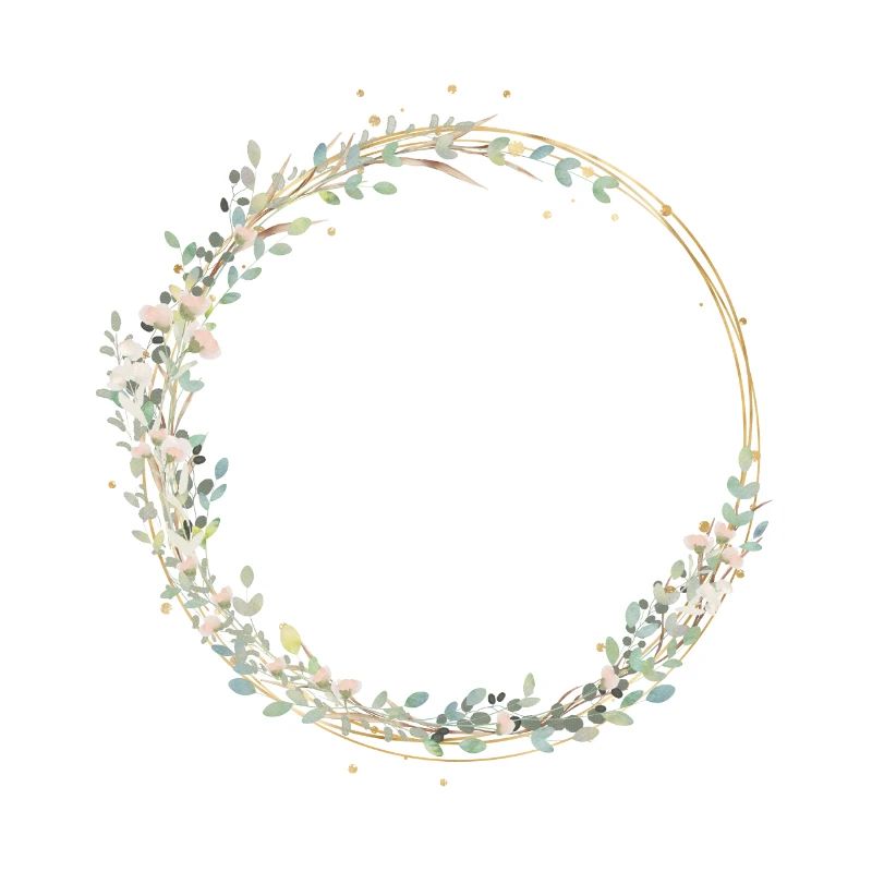 Circle Elegant Eucalyptus customizable