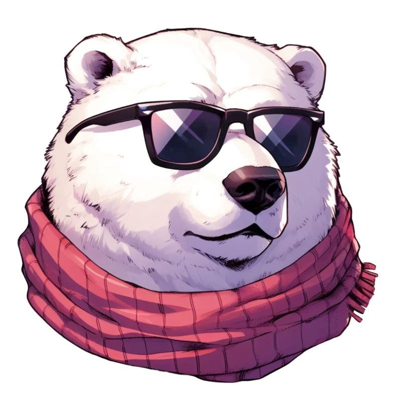 cooler Eisbär mit sonnenbrille