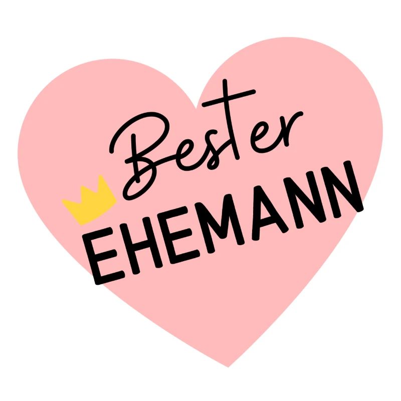 BESTER Ehemann! Herz-Krone personalisierbar