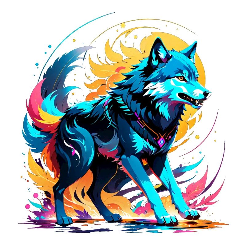 Wolf in Farbe