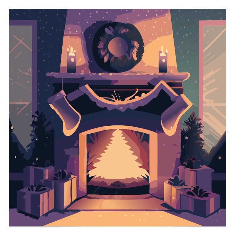 Cheminée de Noël