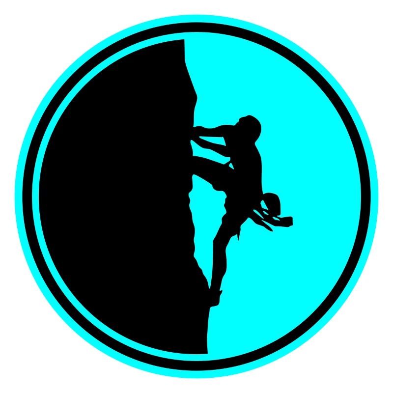 Climbing, Mountaineering, Silhouette, Circle