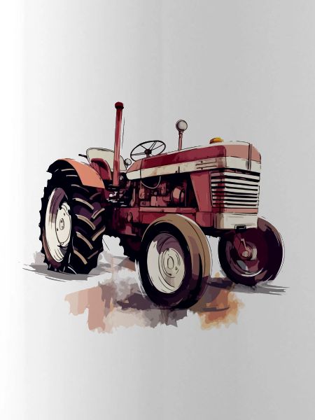 Roter Oldtimer-Traktor