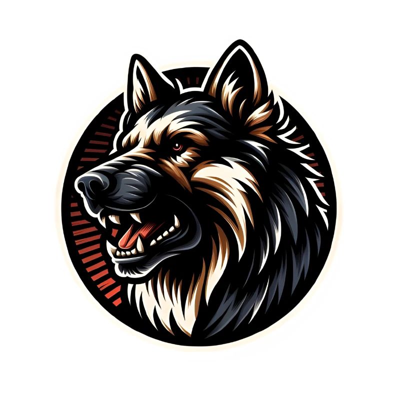 Deutscher Schäferhund cooles Logo