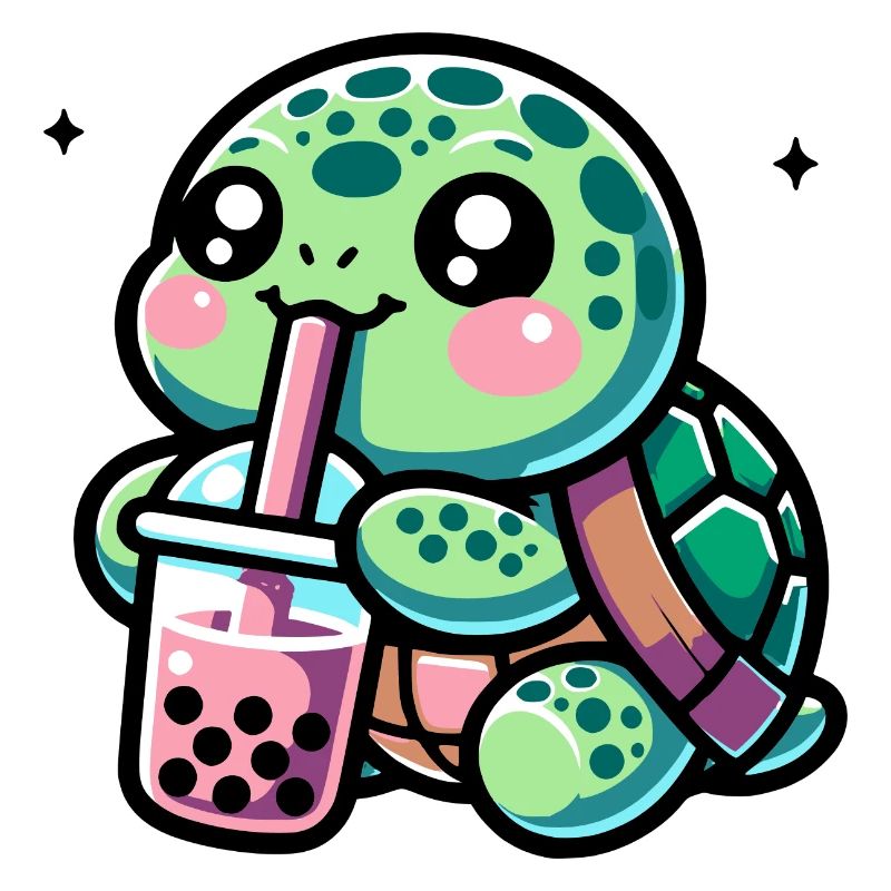 Bubble Tea Turtle Boba Tea Kawaii Geschenk