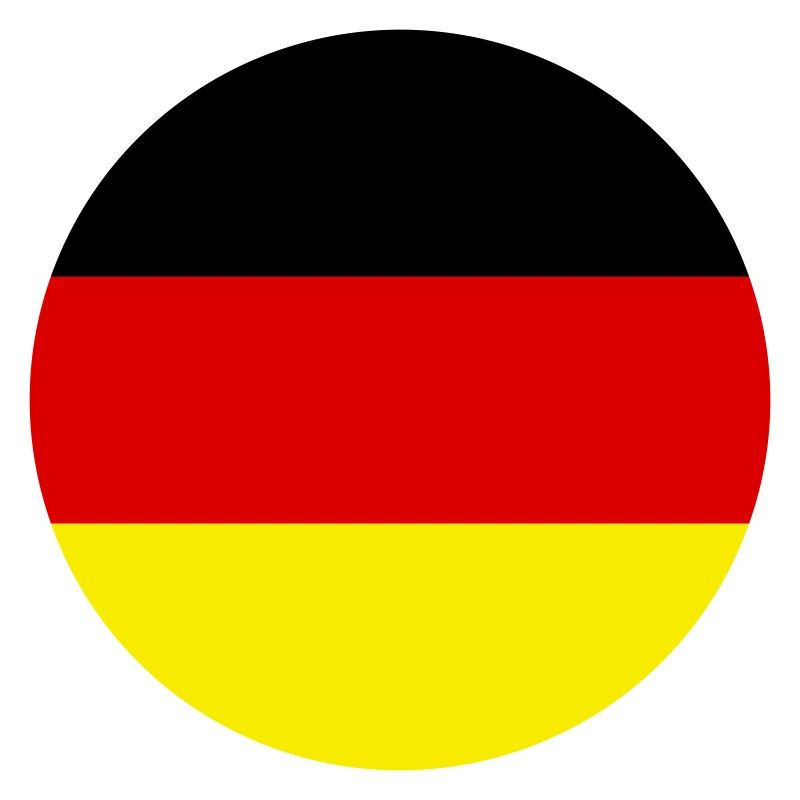 Flag Germany Germany Three Colors Vector Round