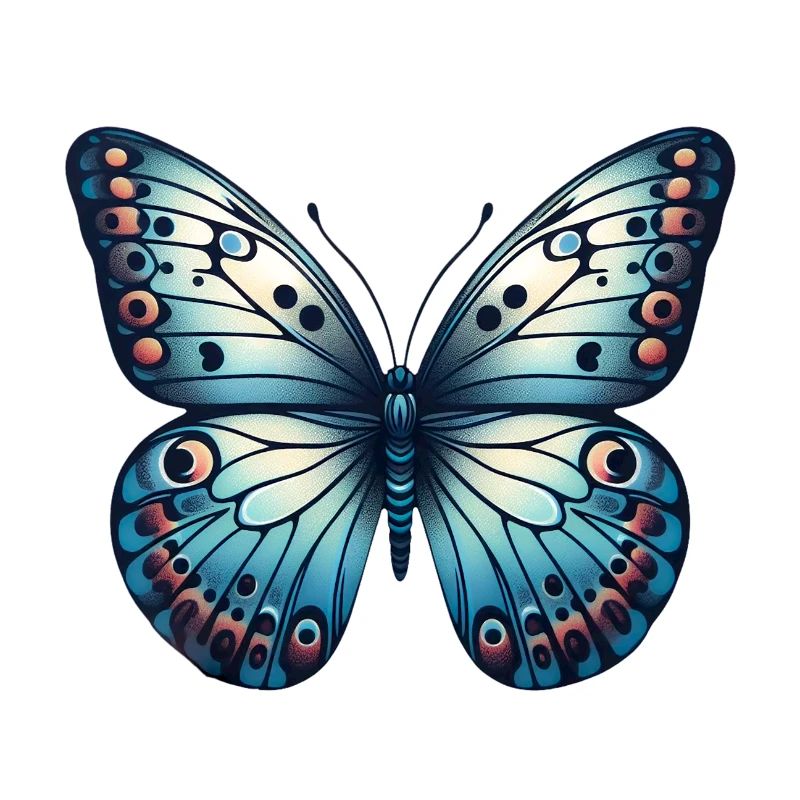 Papillon bleu - papillon