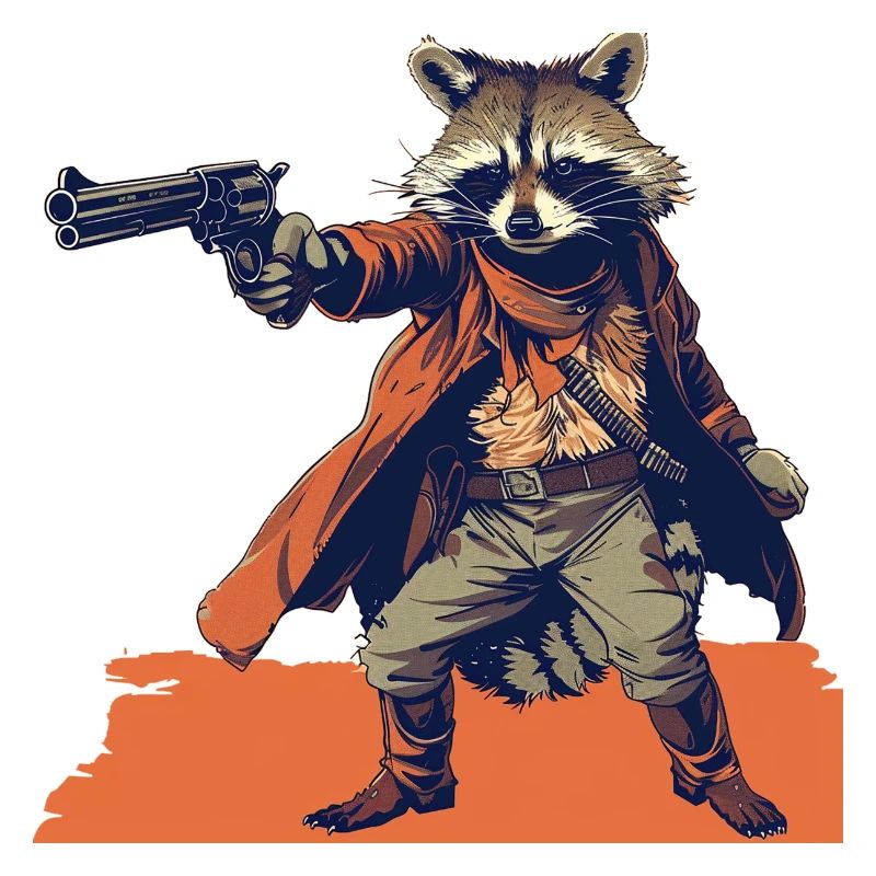 raccoon gunslinger