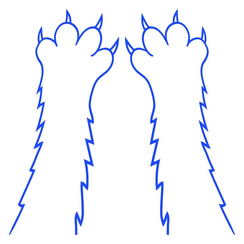 Chats, griffes, pattes, pattes, griffes acérées, grattage