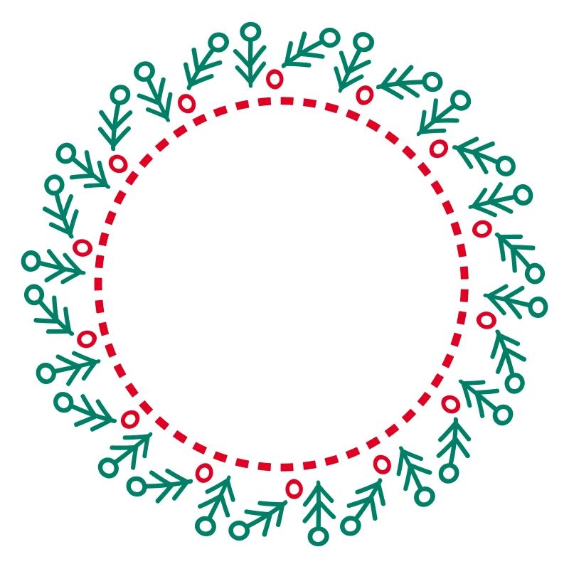Neujahrs- und Weihnachtskranz