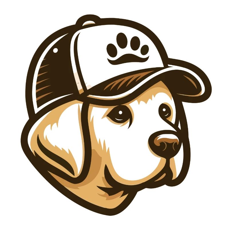 Labradorkopf mit Kappe
