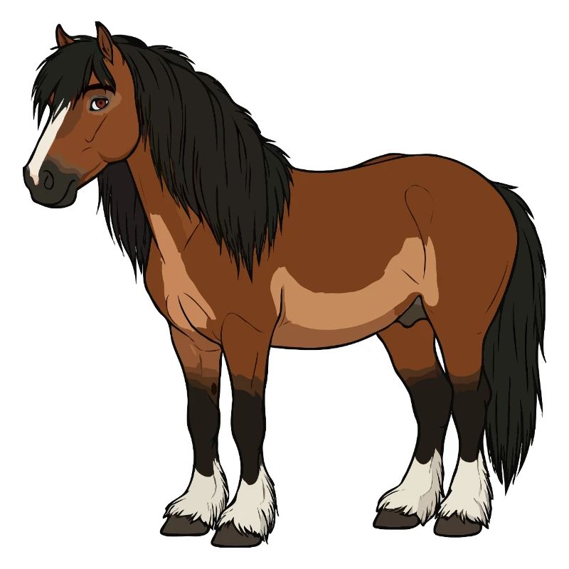 Fell Pferd echt