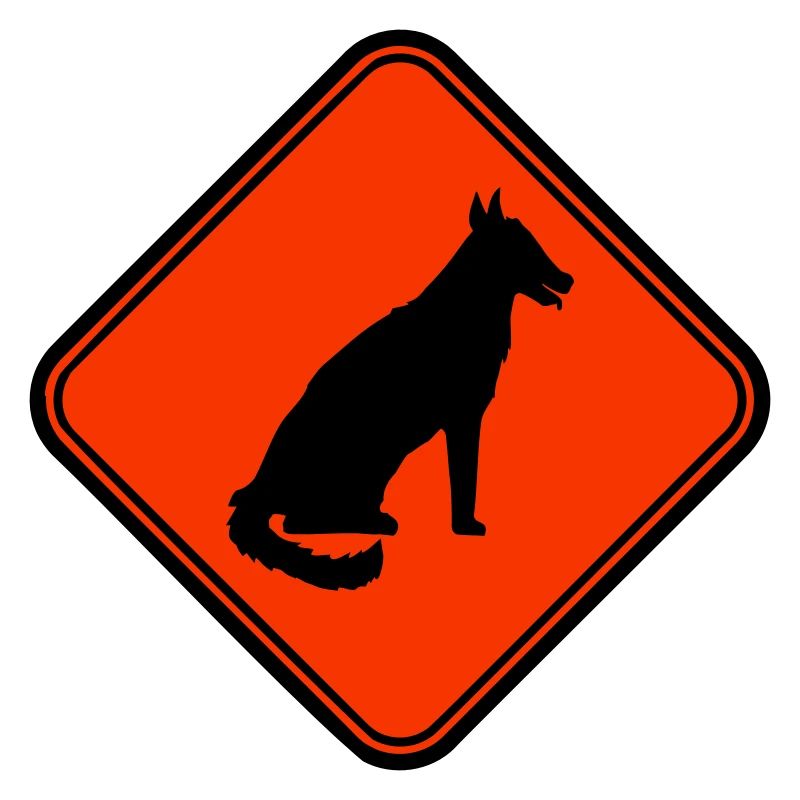 Dog Warning Sign Warning Note Danger Symbol