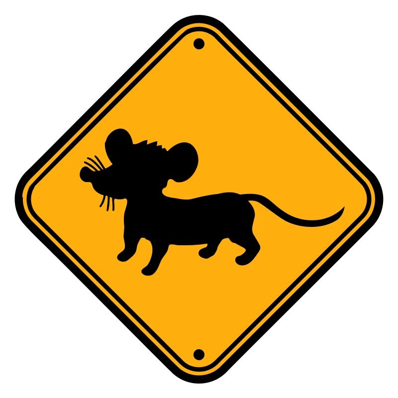 Evil Mouse Bouclier Avertissement Attention Attention Danger