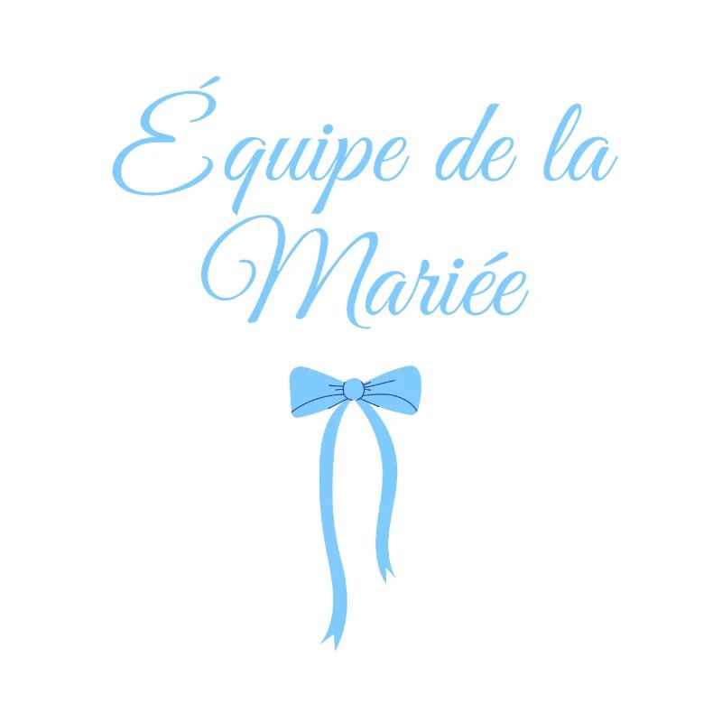 Team The Bride Blue Bow