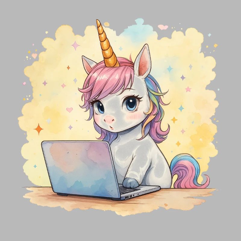 programmierendes Einhorn