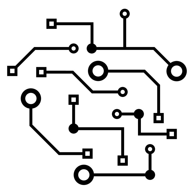 logo cool circuit wire data microchip circular