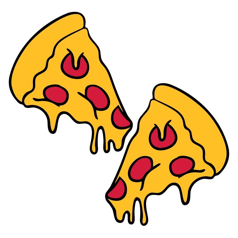 2 pizzas morceaux de fromage dégoulinant de salami