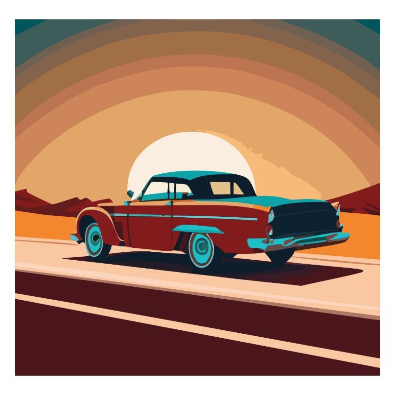 Oldtimer / Auto / Sonnenuntergang