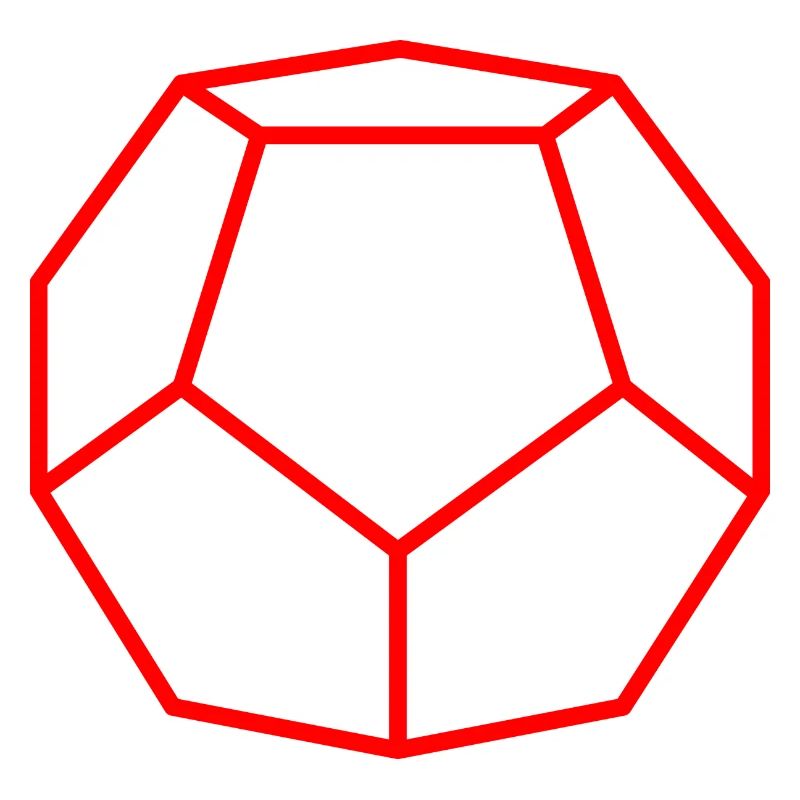 Dodécaèdre rouge