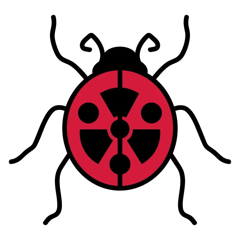 atom symbol radioactive danger danger warning hinwe
