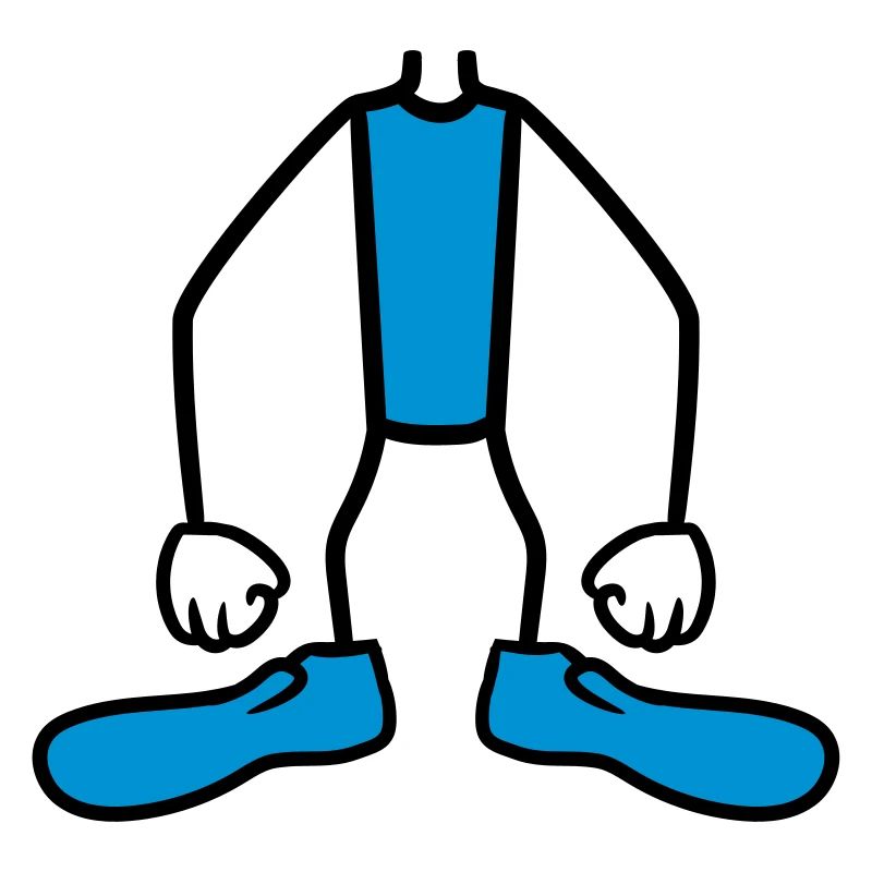 stehender koerper ohne kopf clipart comic cartoon