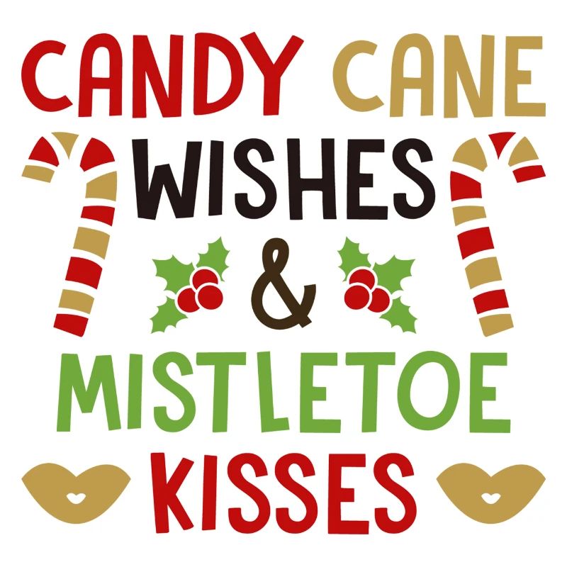 Candy Cane souhaite et bisous de gui