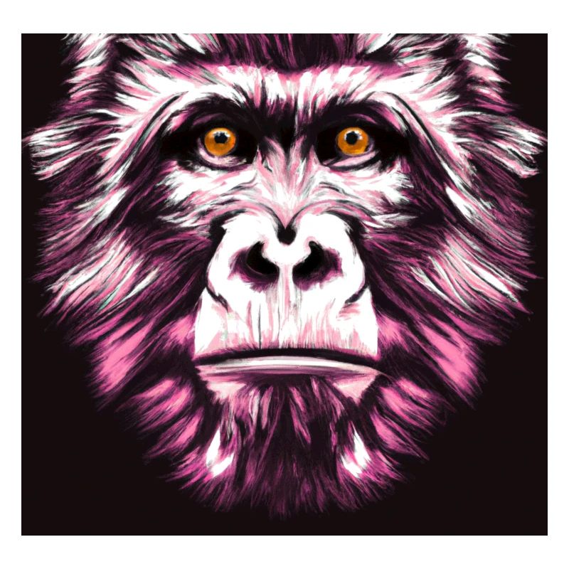 Le singe le plus triste Portrait d’animal Style Pop Art