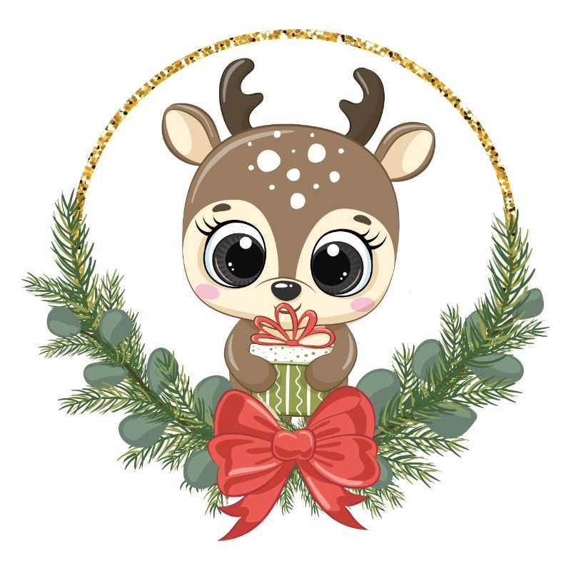 doux renne Noël Rudolf Joyeux Noël
